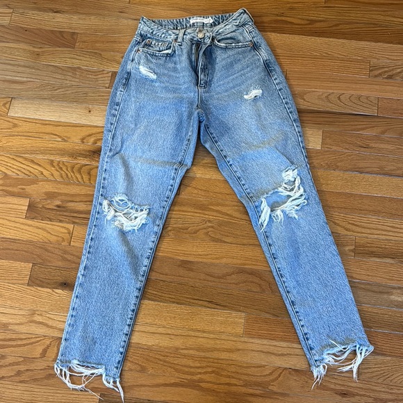 Distressed Blue Jeans - Picture 1 of 4